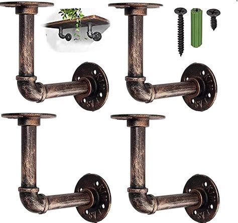 metal pipe shelf brackets|pipe shelf brackets hobby lobby.